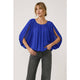 Grecian Drape Bubble Top in Blue (REG)