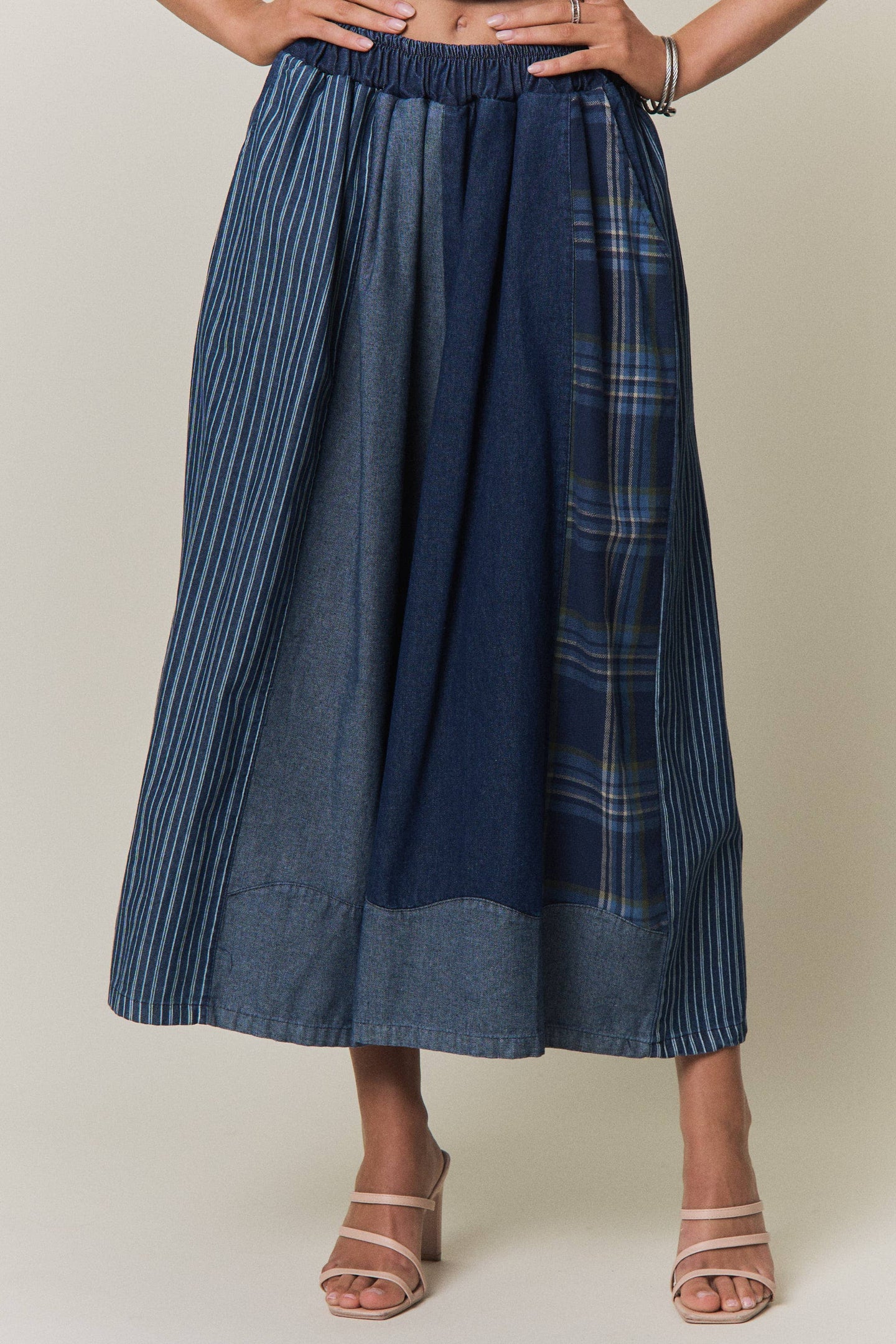 Mixed Media Wide Leg Pants (REG)
