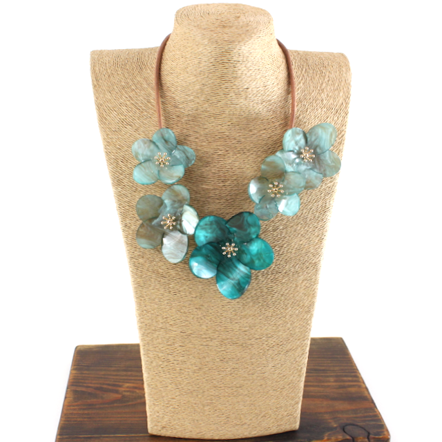 Acrylic Flower Statement Necklace