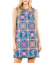 Hot Pink Embroidered Denim Dress (REG)