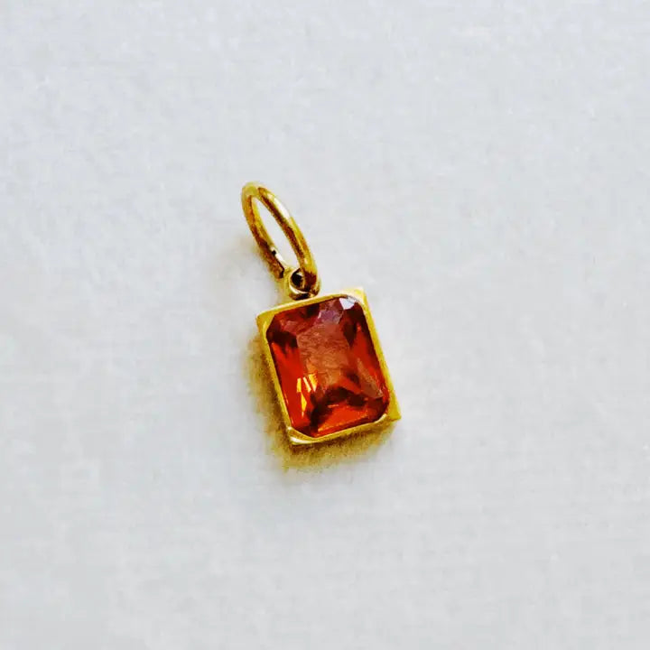 18k gold plated Birthstone Charms