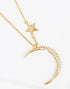 18K CZ Celestial Moon Necklace