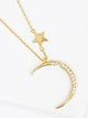 18K CZ Celestial Moon Necklace