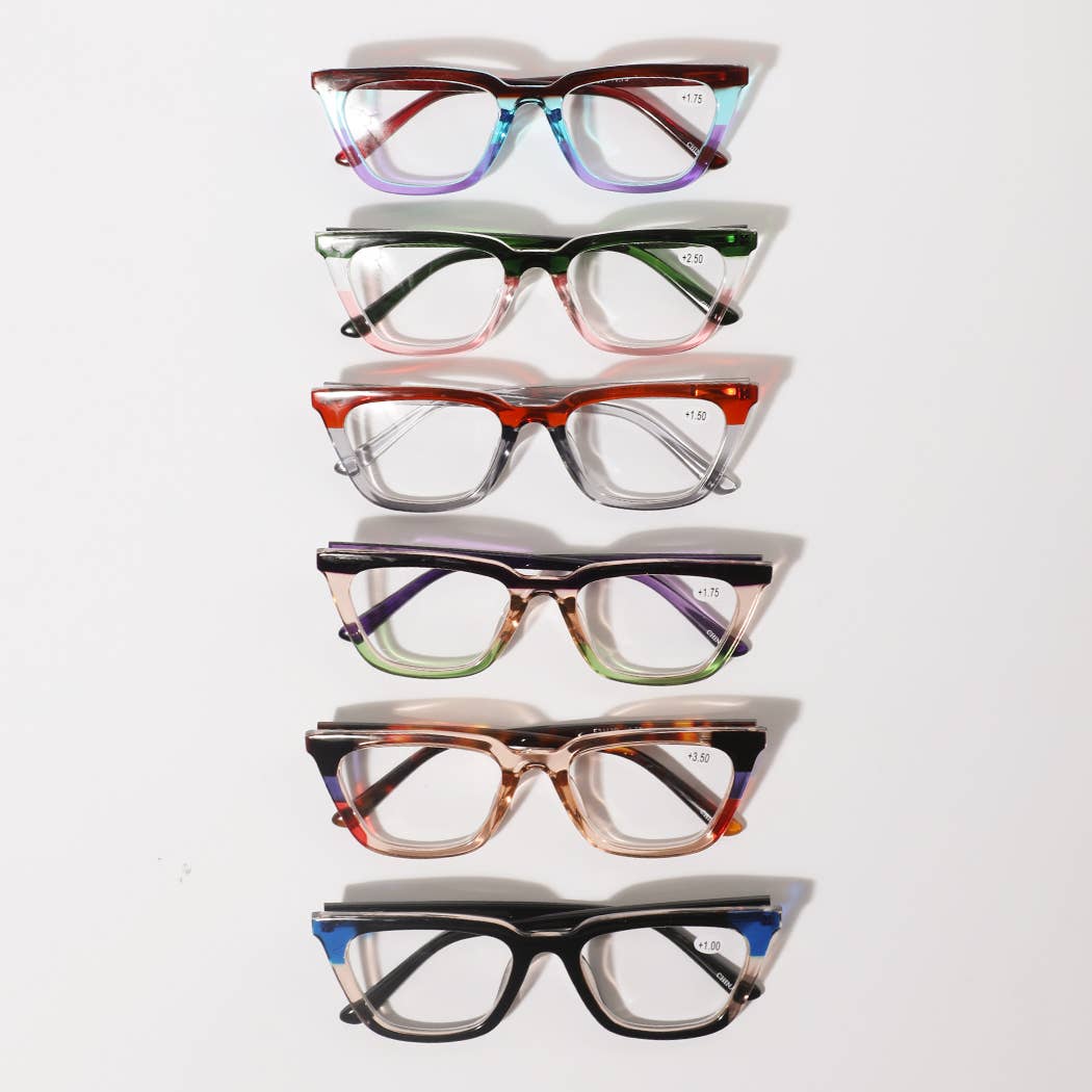 Mix Color Cat Eye Reading Glasses