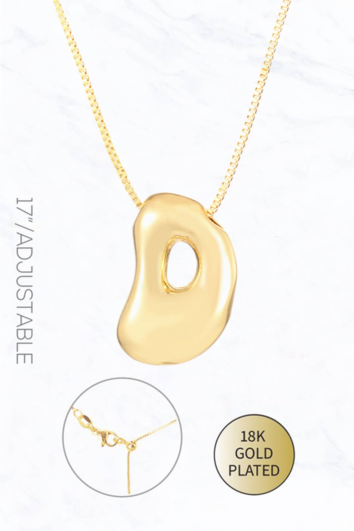 Funky Bubble Initial Necklace