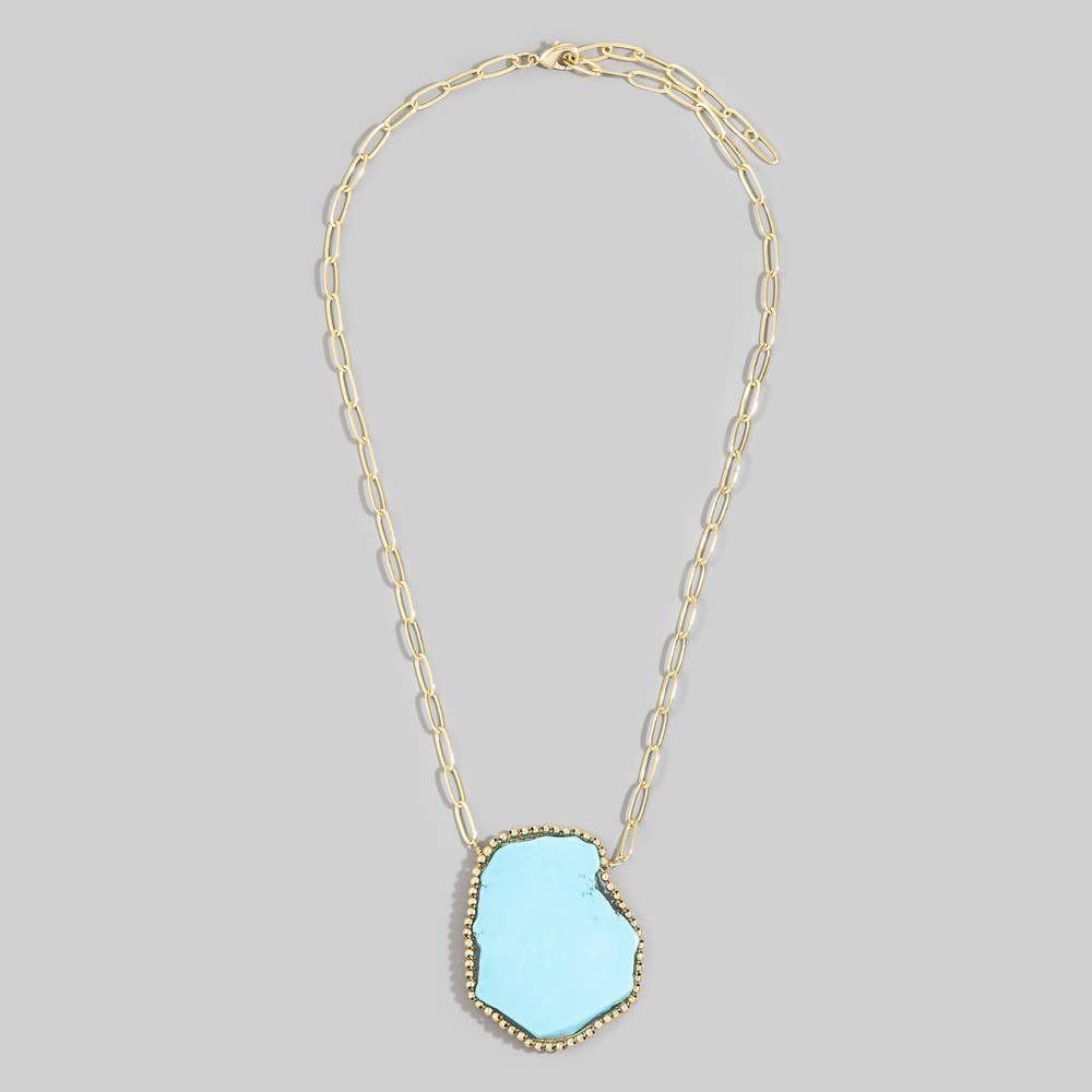 Turquoise Slab Necklace