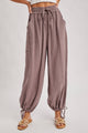 Drawstring Harem Jogger Pants in Mushroom (REG)