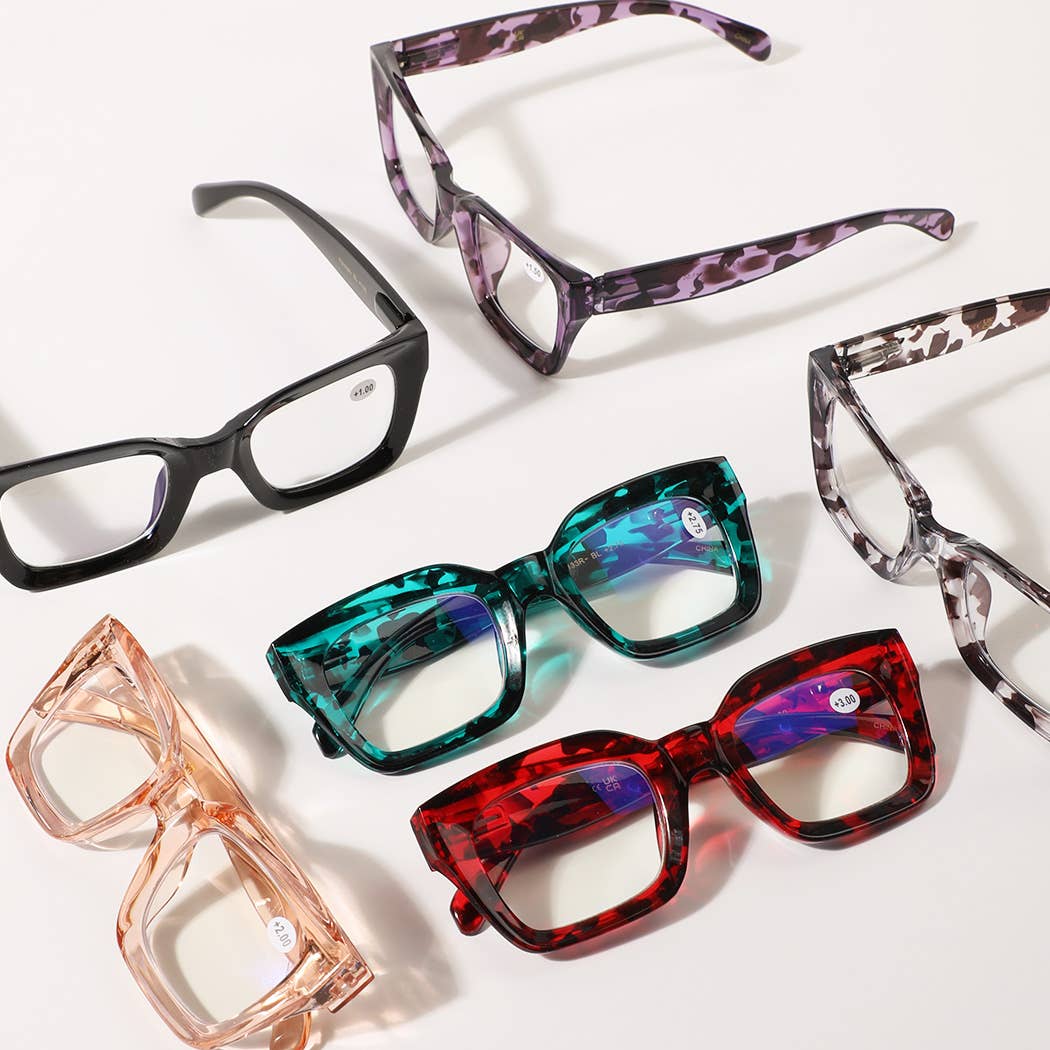 Blue Light Chunky Frame Reading Glasses