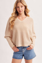 Textured Dolman Sweater in Oatmeal (REG)