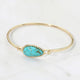 Oval Stone Bangle Bracelet