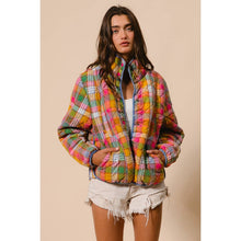 Vibrant Plaid Quilted Jacket (REG)