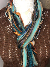 Bronze & Turquoise Fringe Scarf