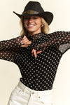 Polka Dot Mesh Top (REG)