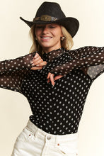 Polka Dot Mesh Top (REG)