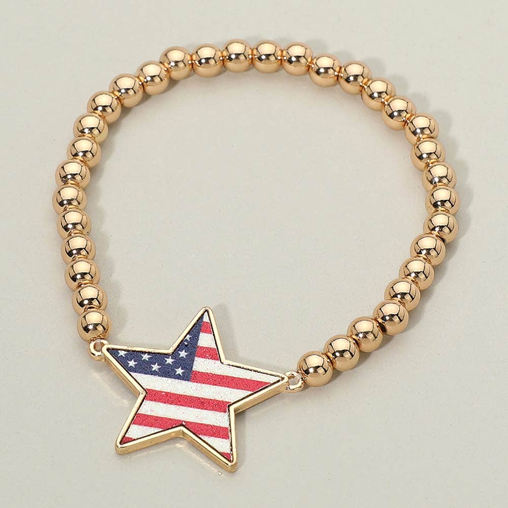 USA Star Stretch Bracelet