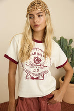 Laguna Beach Ringer Tee in Red (REG)