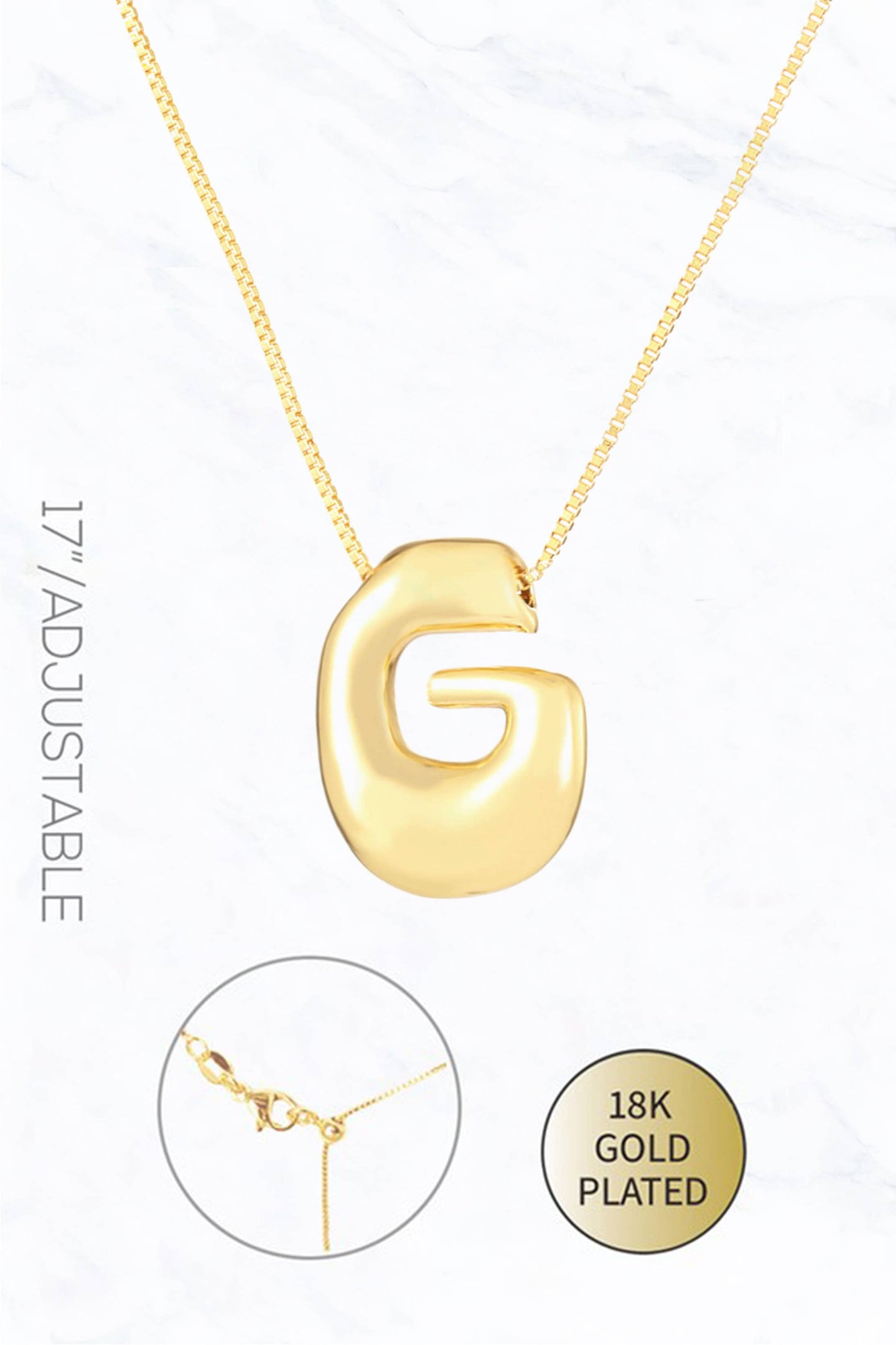 Funky Bubble Initial Necklace