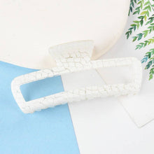 White Crackle Claw Clip