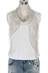 Lace Fringe Triangle Scarf