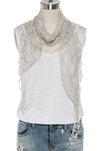Lace Fringe Triangle Scarf