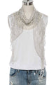 Lace Fringe Triangle Scarf