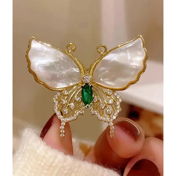 Pearly Butterfly Brooch
