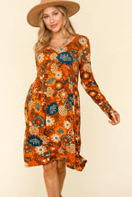 The Rust Floral Babydoll Dress