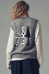 Cat Print Sweater Vest (REG)