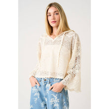 Crochet Lace Hoodie Top (REG)