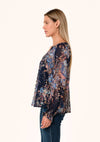 Lurex Floral Button Down Top (REG)