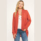 Soft Wrap Open Cardigan in Rust (REG)