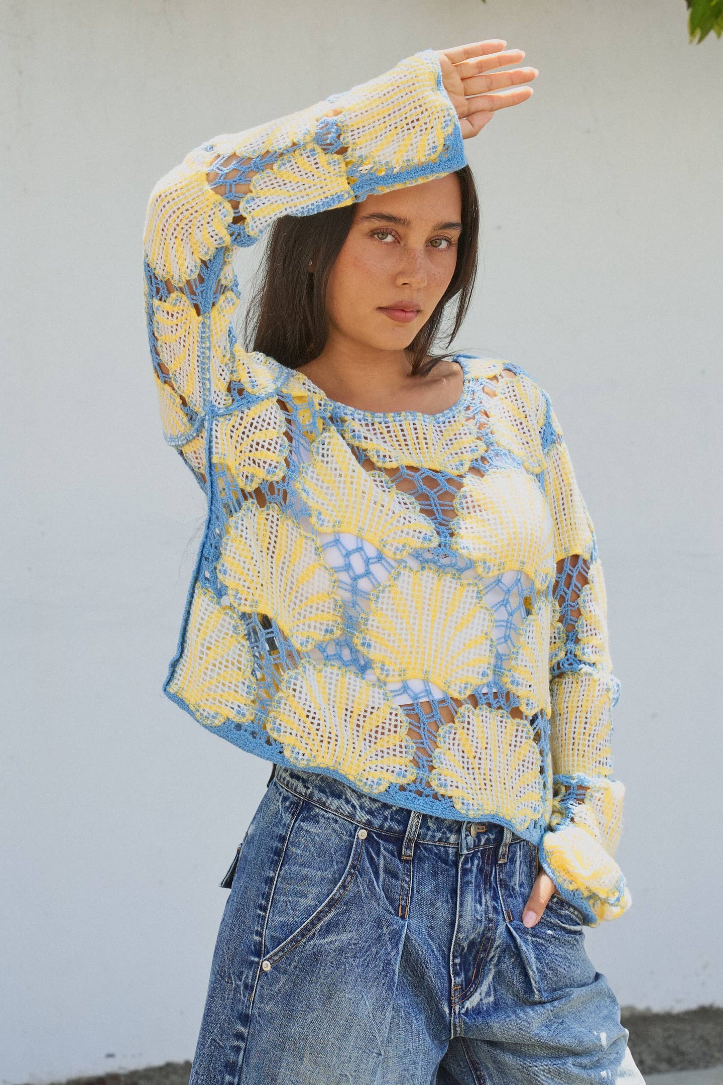 Crochet Seashell Scallop Top (REG)