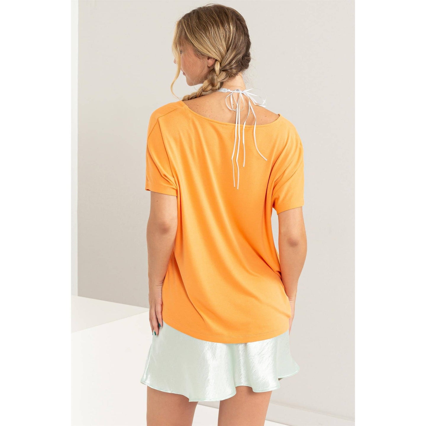 Orange V-Neck Dolman Top (REG)