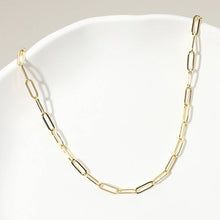 14K Gold Plated Paperclip Chain Necklace