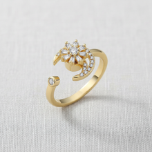 Rotating Crystal Open Ring