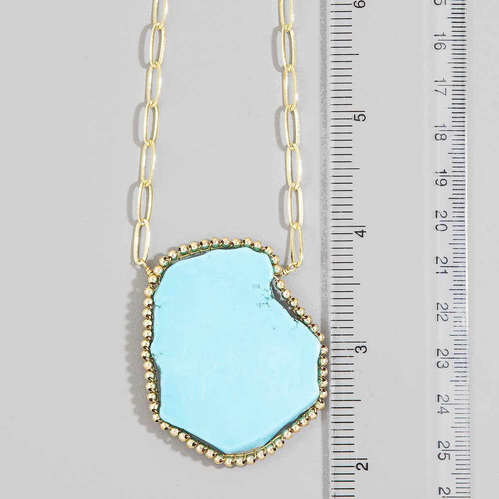 Turquoise Slab Necklace