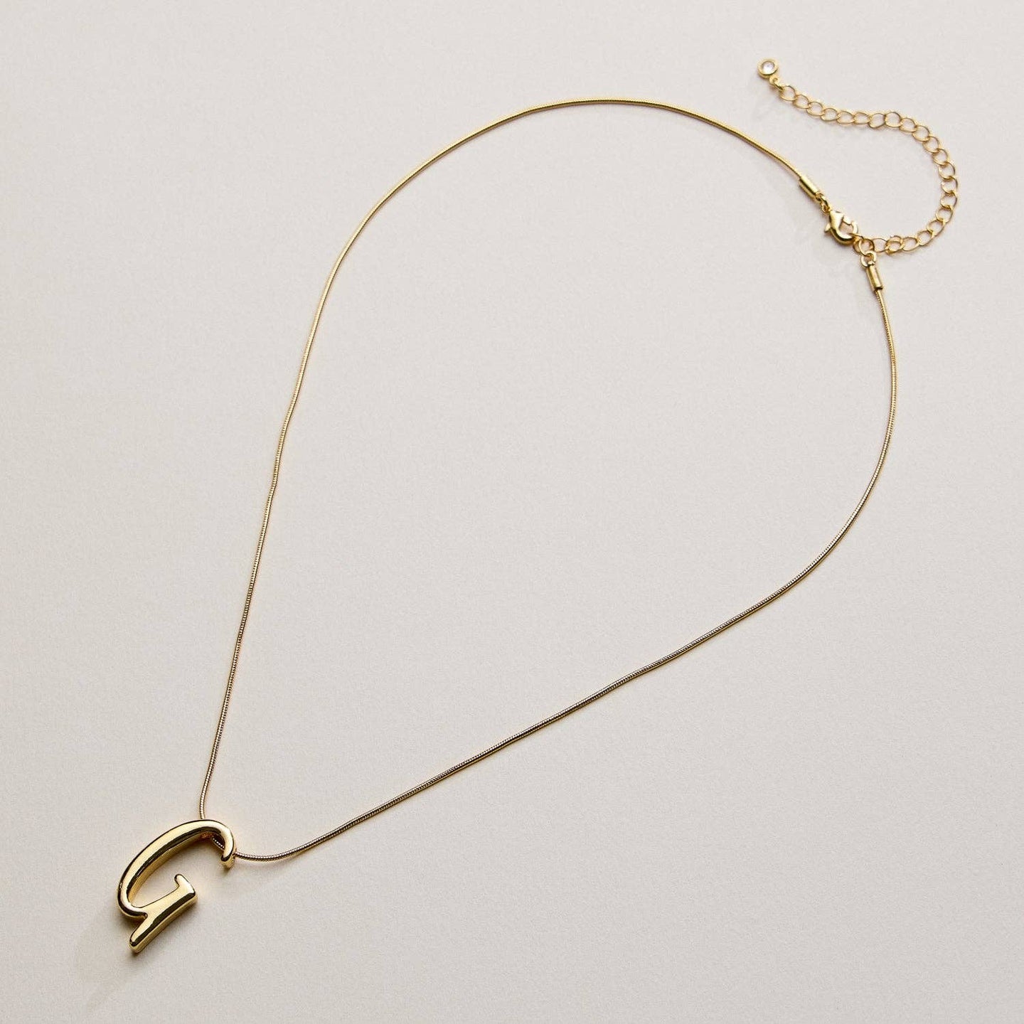 Gold Dipped Fancy Initial Necklace