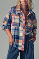 Plaid Snap-Front Top (REG)