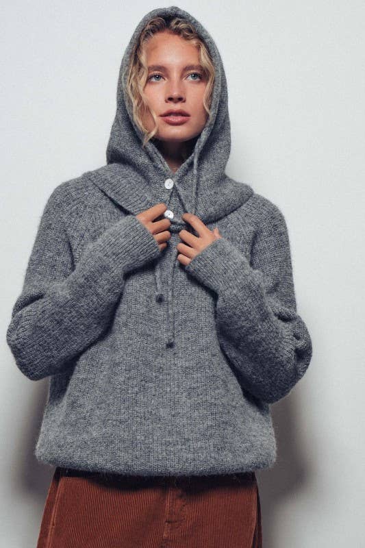 Sweater & Hooded Scarf Set (REG)