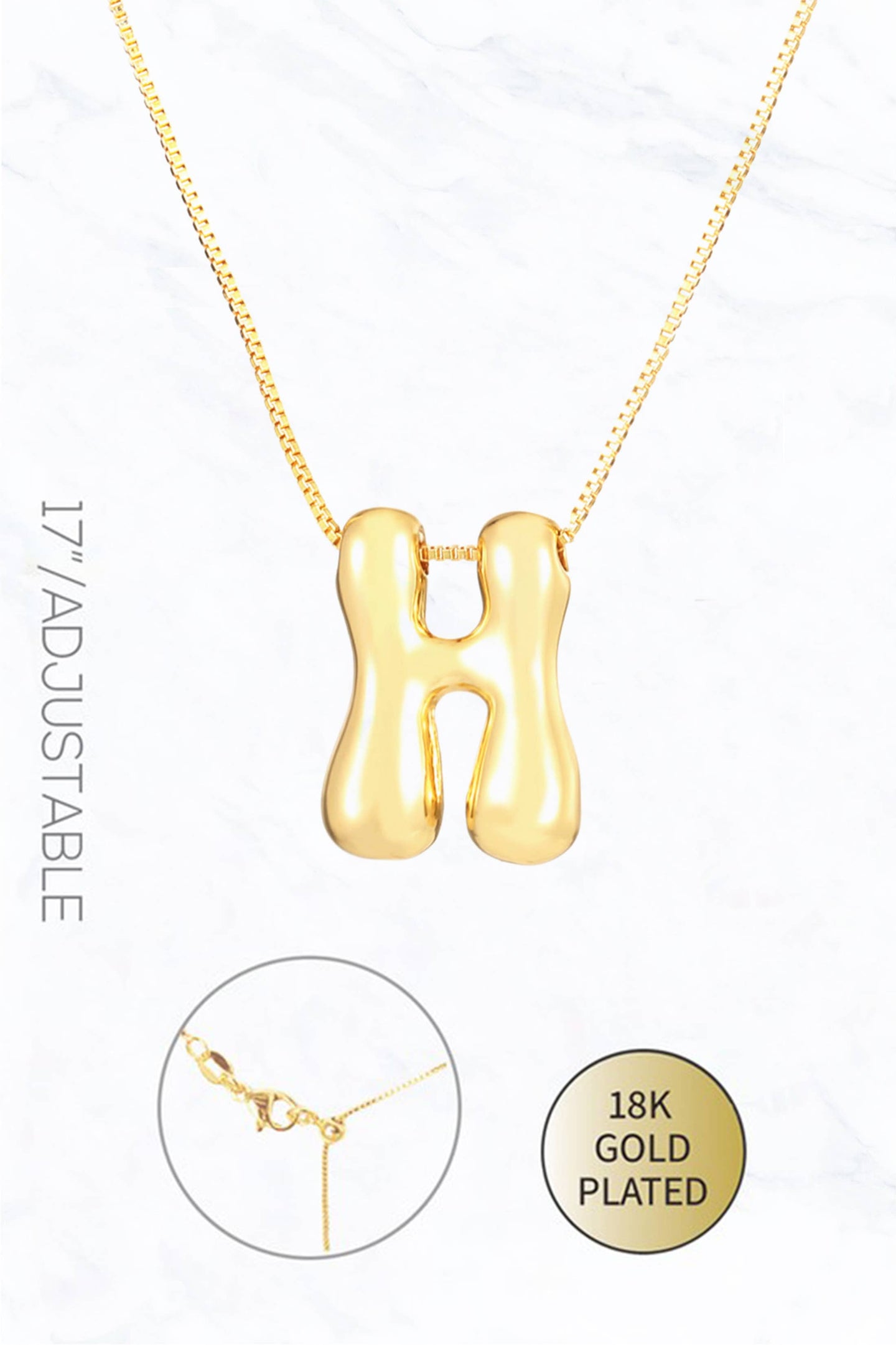 Funky Bubble Initial Necklace