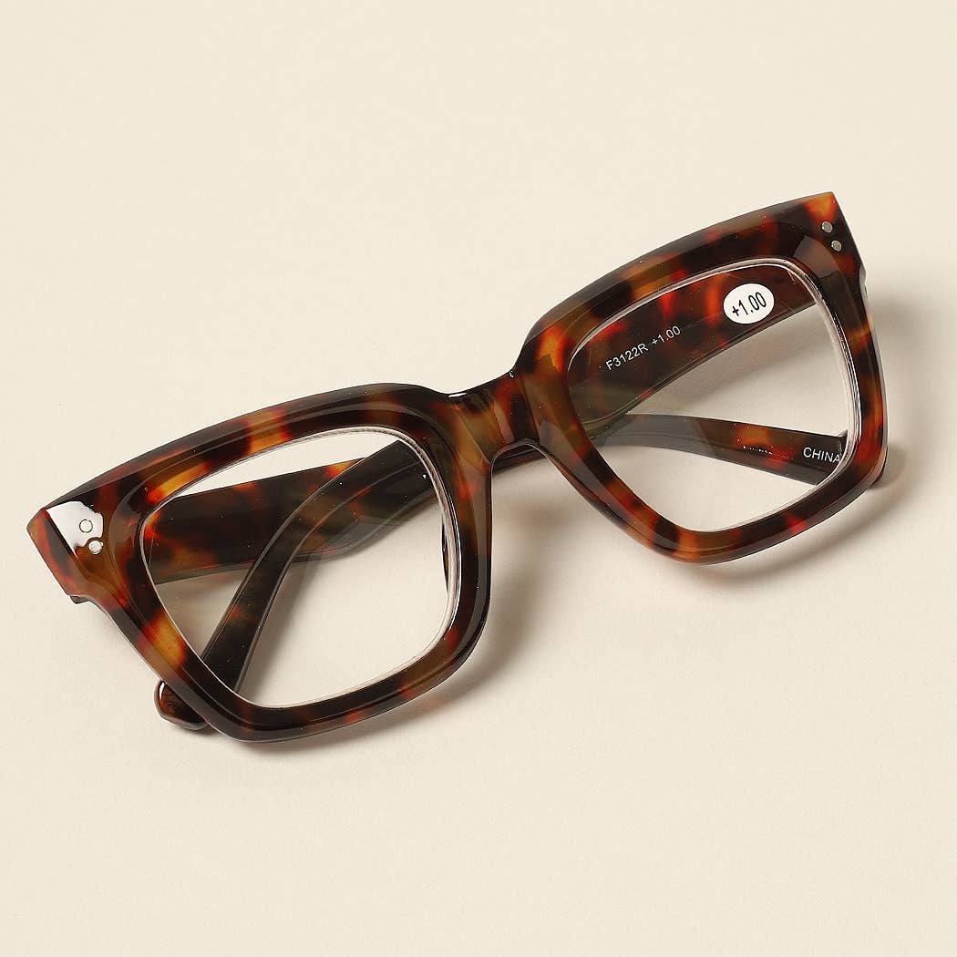 Bold Oversized Square Reading Glasses