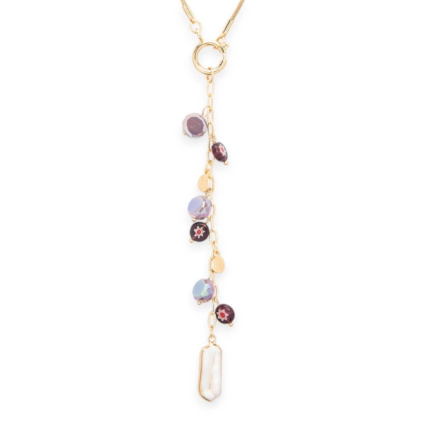 Fringe Bead Drop Necklace