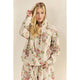 Printed Terry Hoodie in Floral (REG)