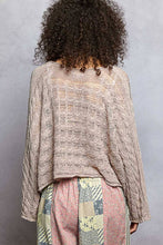 Cable Twist Crop Sweater in Caramel Almond (REG)