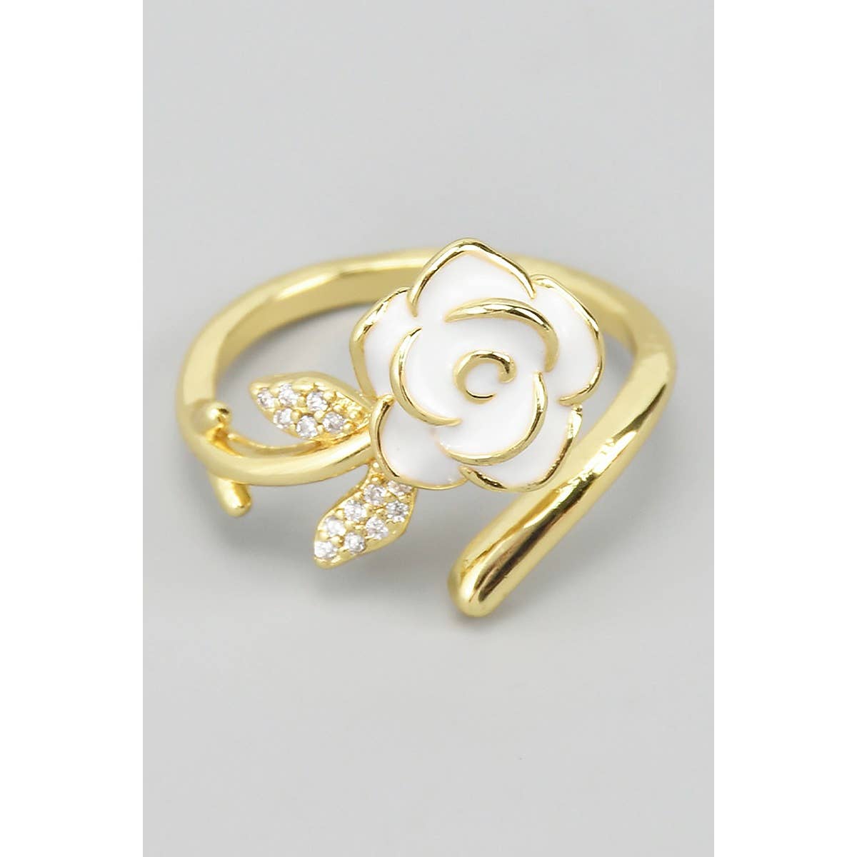 Brass Rose Wrap Ring