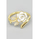 Brass Rose Wrap Ring