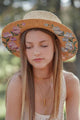 Floral Embroidered Straw Hat