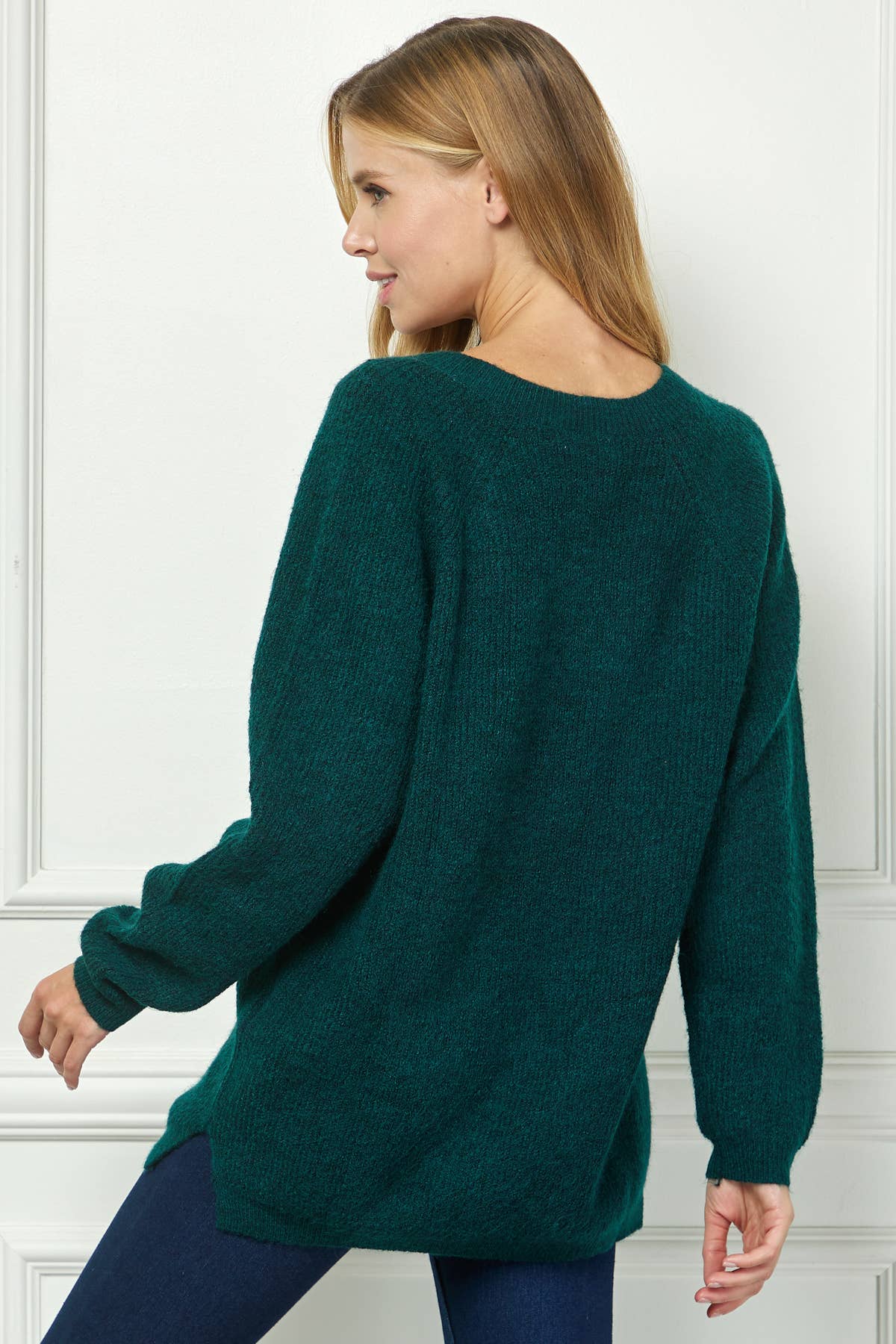 Everyday Wool Blend Sweater in Deep Teal (REG)