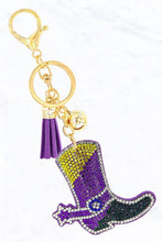 Glittering Cowboy Boot Keychain