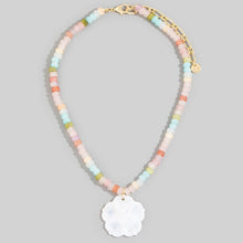 Beaded Shell Flower Necklace